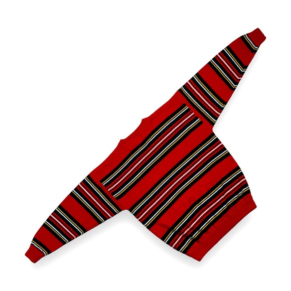 Vintage 90s Gitano Striped Acrylic Crewneck Sweater- Men's Size Large Pullover - Picture 6 of 9